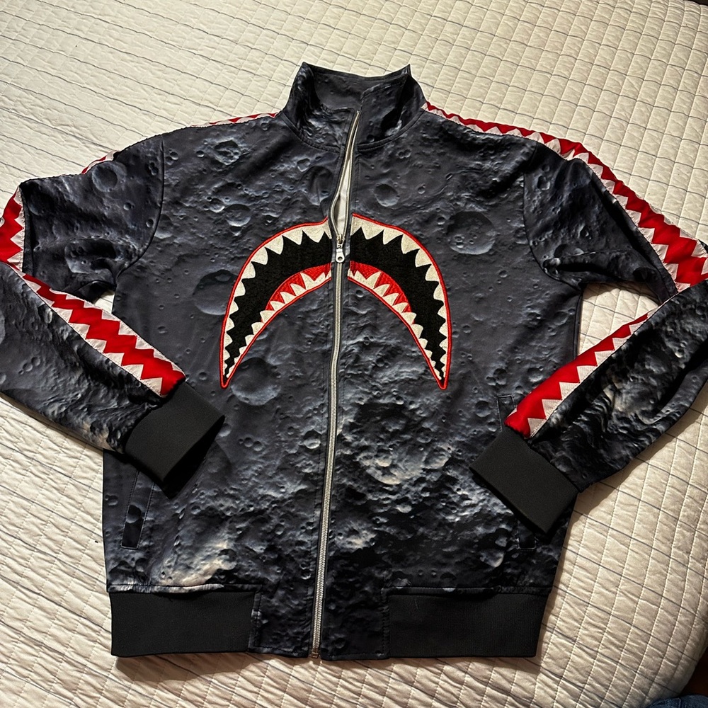 Men’s Hudson Outerwear Shark Mouth  Multi-color Zip Up‎ Jacket Size Medium